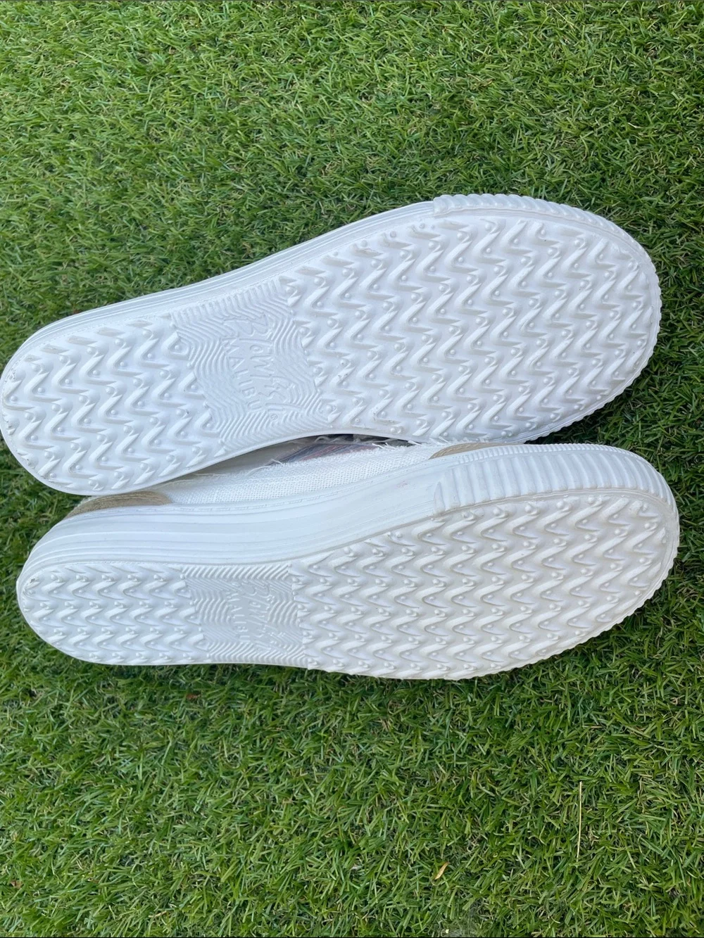 Light Cream Canvas Blowfish Malibu with Subtle Metallic Trim